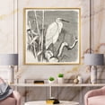 thumbnail image 2 of Designart 'Little Egret Bird in Monochrome' Farmhouse Framed Canvas Wall Art Print, 2 of 5