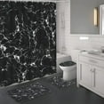 thumbnail image 2 of FRAMICS 16-Piece Black Marble Shower Curtain Sets with Rugs, Modern Abstract Bathroom Sets, Waterproof Fabric Bathroom Curtain Decor with Hooks, 2 of 11