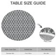 thumbnail image 6 of Gray Geometric Quatrefoil Pattern Round Fitted Tablecloth with Elastic Edge,Dining Table Cover Waterproof,Outdoor Round Tablecloth for Camping,Dining,Indoor and Outdoor, 6 of 7