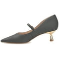 thumbnail image 3 of Journee Womens Manza Kitten Heel Mary Jane Pointed Toe Pumps, Widths Available, 3 of 10