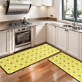 thumbnail image 3 of Kitchen Rugs Sets Of 2,Yellow Lemon Slices Green Pattern Anti Fatigue Kitchen Mat Rugs Non Slip Washable,Decorative Kitchen Floor Mats for Kitchen,Sink,Laundry,17"x47"+17"x47", 3 of 5