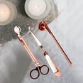 thumbnail image 4 of jifeng 3 in 1 Candle Trimmer Snuffer Candle Accessory Set Dipper Rose gold, 4 of 8