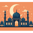 thumbnail image 4 of Night Sky Mosque Silhouette Eid Celebration Backdrop Banner Starry Decoration Islamic Festive Holiday Party Ramadan Mubarak Decor Photography Props, 4 of 8
