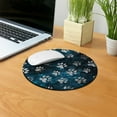 thumbnail image 5 of WIRESTER 7.88 in Round Mouse Pad with Non-Slip Rubber Base for Computers, Laptop, Office & Home - Silver Dog Paws, 5 of 5