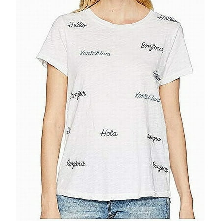 Womens Medium Embroidered T-Shirt Top M