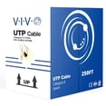thumbnail image 1 of Cable Ethernet VIVO CCA Cat6 UTP de 250 pies/76 m, color blanco, 1 of 9