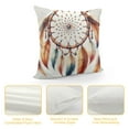 thumbnail image 4 of Sheronv Feathers Beads Dreamcatcher Graphic Decorative Cushion Cover for Home Couch Sofa Living Room - Zipper Closure Pillow Case 1pc 12x12in, 4 of 5