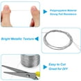 thumbnail image 3 of Uxcell 100m/109yards Metallic Cord, 1 Roll 0.3mm Dia Ornament String, Silver, 3 of 5
