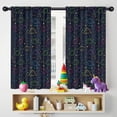 thumbnail image 5 of Blackout Kids Curtains,Colorful Doodle Dinosaurs Dark Pattern Childrens Insulated Curtains Set Of 2,Bedroom Essentials,Toddler Room Decor 42"x54", 5 of 5