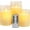 White, variant on Goldprice Flameless Led Candles Flickering, Candle Real Wax Fake Wick Moving Flame Faux Wickless Pillar Battery Operated Candles with Timer Remote Glass Effect for Festival Wedding Home Party Decor