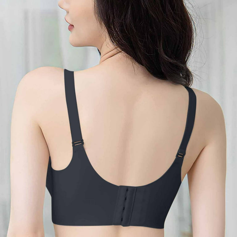 Low Back Bra for Backless Dress, Women's Sexy Ultra-thin Lace Bra Without  Steel Ring Breast Front Opening Feeding Bra, Push Up Bra for Small Breasts