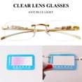 thumbnail image 4 of Gafas de sol Piscom Vintage sin montura, rectangulares, doradas y transparentes, 4 of 8