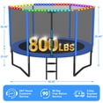 thumbnail image 5 of YORIN 8FT 10FT 12FT 14FT Trampoline with Enclusore Net, Sprinkler & LED Lights, 800LBS Capacity Outdoor Trampoline for 2–3 Kids, Safety Enclosure Net, Ladder, Heavy-Duty Backyard Round Trampoline, 5 of 9