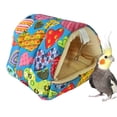 thumbnail image 1 of Casa nido para pájaros cálida de invierno, cobertizo, escondite, tienda de campaña cómoda, cama para pájaros para jaula para agapornis, pinzones, Patrón de corazón, 1 of 8