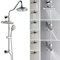 FORNO ACQUA Shower System 6-Mode Shower Head, 5-Mode Handheld & 3-Mode Waterfall Body Jet. Polished Chrome, 2.5 GPM