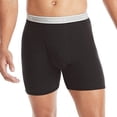 thumbnail image 5 of Hanes Men's Cotton Boxer Brief Underwear Value Pack, Black, 12-Pack S, 5 of 6
