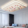 thumbnail image 2 of Pink Orange Teal Spring Floral Fluorescent Light Covers, Watercolor Botanical Summer Flowers Magnetic Light Covers for Ceiling Lights, Fluorescent Ceiling Shade for Classroom Office 4x2Ft x 3PCS, 2 of 8