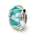 thumbnail image 1 of Reflection Beads QRS687 Perle en Verre Soufflé à la Main Argent Sterling Bleu & Jaune, 1 of 1