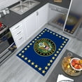 thumbnail image 4 of Ottomanson US ARMY Stars Logo Non-Slip Rubberback 3x5 Machine Washable Area Rug, 3'3" x 5', Blue/Multi, 4 of 8
