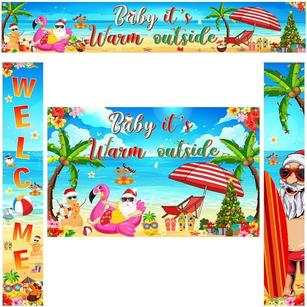 Set de fiesta de Navidad y verano de Banner Oudain Tropical Beach