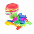 thumbnail image 1 of Beach Sand Toy Bucket Set for Kids Playing with 6Sets Plastic Tools, 1 of 5