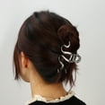 thumbnail image 3 of 1pc Metal Hair Claws Hair Clips Hair Barrettes for Women Silver Tone 4.37''x2.20''x1.18'', 3 of 7