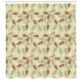 thumbnail image 3 of Ambesonne Paisley Shower Curtain, Floral Leaf Pattern, 69"Wx84"L, Red and Pale Green, 3 of 3