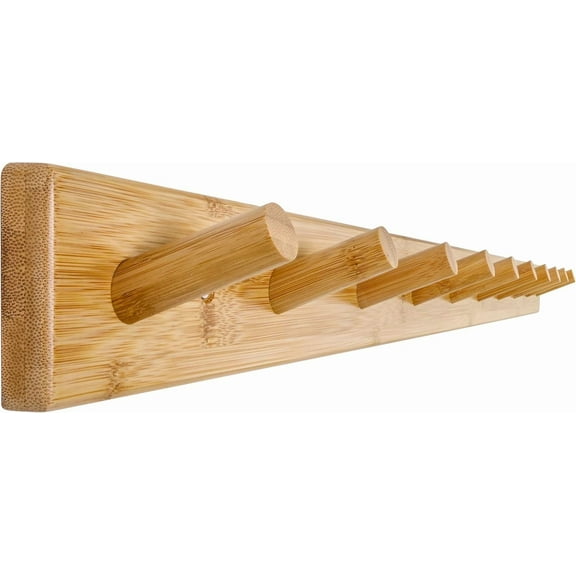 Coat Rack Wall Mounted,10 Hooks,38" Long Coat Hanger Wall Mount,Peg Rail Hat Hooks for Hanging Caps,Jacket,Clothes,Coats,Natural