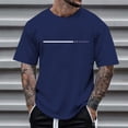 thumbnail image 2 of Men Summer Tops plus Size Top Fitted Men Tees Short Sleeve Slipper Boy T Turtle 10 Memory Foam Pack Athletic Set Size Open Short Sleeve Yoga Top Print T Shirts Graphic Print Shirts Casual Navy M, 2 of 4