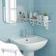 thumbnail image 5 of Estantería flotante de pared sin necesidad de perforar – Expositor de PVC blanco 13,77x3,14 pulgadas, estantería montable, organizador de especias para salón, cocina, oficina, 5 of 9