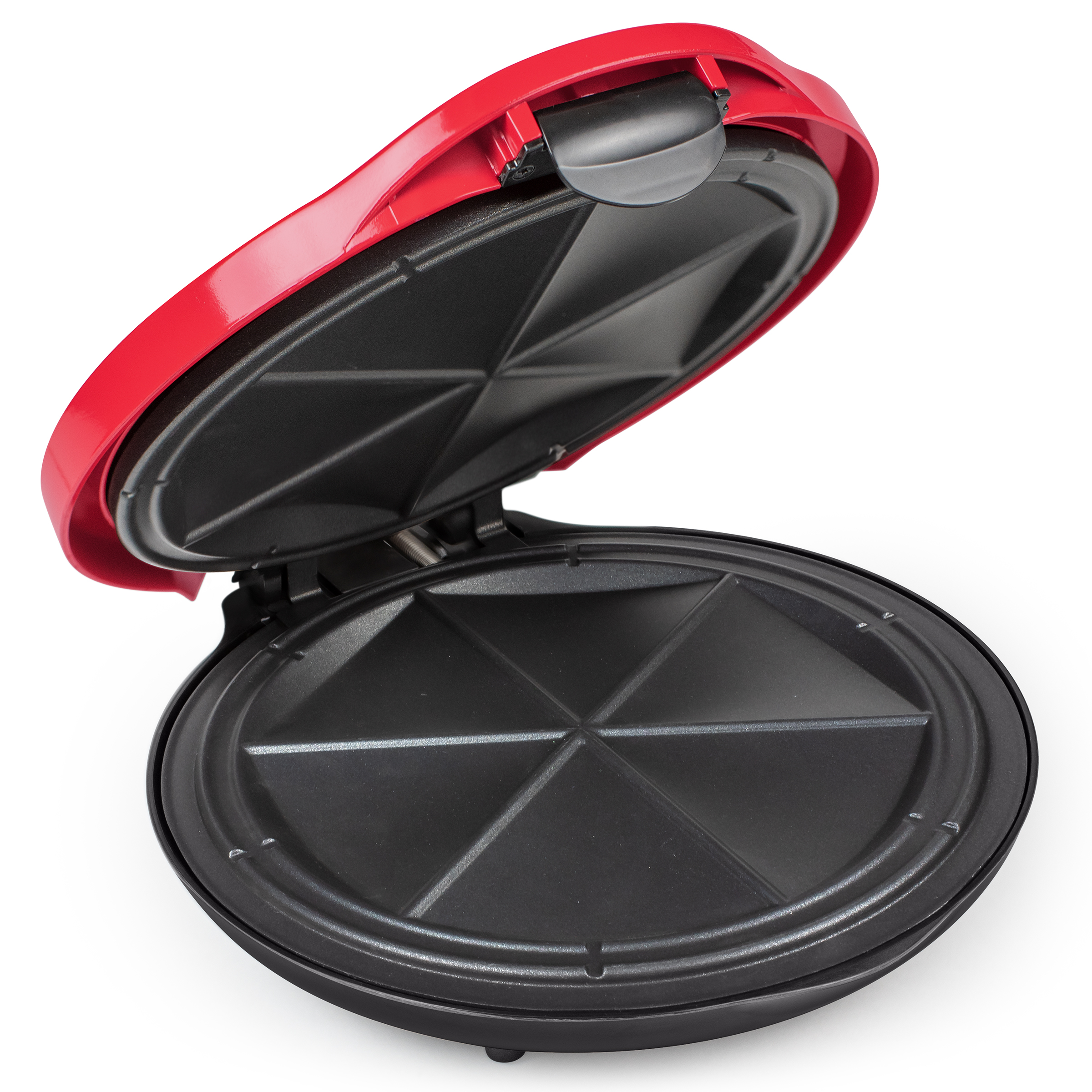 Taco Tuesday 6-Wedge Electric Quesadilla Maker with Extra Stuffing Latch, Red 10” - image 2 of 6