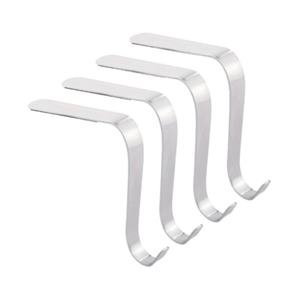 Soportes para medias Macarena 4 piezas ganchos adornos navideños decoración de escritorio metal Plata