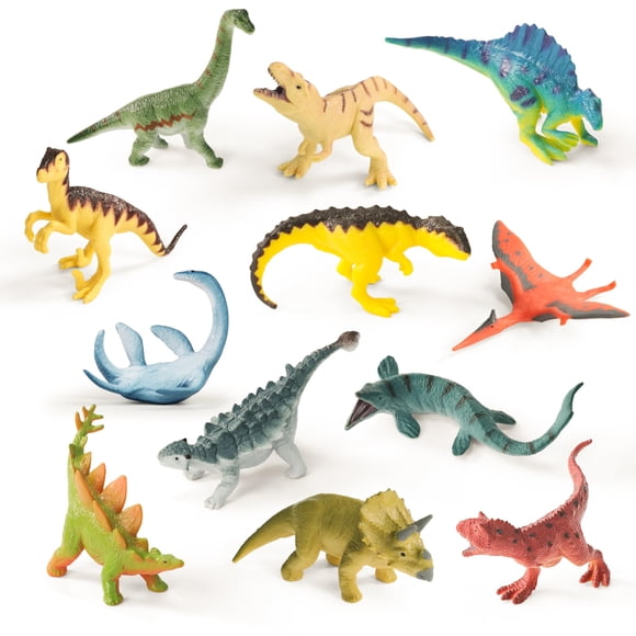 Figuras de dinosaurio Recur Mini Dino Toys, 12 unidades para niños