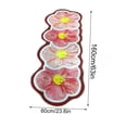 thumbnail image 2 of Sahpxhe Runner Rug, Breathable Strip Design Wear Resistant Floral Textured Floor Carpet For Household Leisure Layout Decor, 2 of 5
