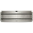 thumbnail image 3 of Titanium Satin Center Black Enamel 8mm Ridged Edge Band (Size 7.5) Made In China tb337-7.5, 3 of 5