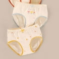 thumbnail image 3 of Girls Underwear Size 5-6 Years Kids Children Cute Print Set 3Pcs Adorable Colorful Lightweight Delicate Yellow Panty, 3 of 4