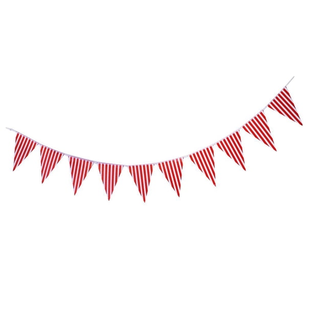 2 Banderas triangulares Bandera banderín para decoración de fiestas Banderines para decoración de fiestas rojo CUTICAT Banderas de papel de la fiesta de cumpleaños