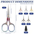 thumbnail image 2 of 18PCS Small Sewing Scissors 5 In Fabric Scissors Incisive Embroidery Vintage Crochet Scissors Set with Protective Sleeve Zinc Alloy Incisive Blade Shear for Sewing Crafting DIY Artwork, 2 of 11