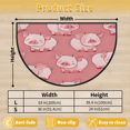 thumbnail image 3 of CURLYOOT Pink Pig Half Round Door Mat 40'' x 63'', Indoor Outdoor Entrance Rug, Semi Circular Area Rug, Non Slip Washable Absorbent Doormat, Laundry Room Rug, 3 of 7
