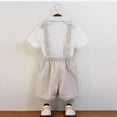 thumbnail image 4 of LYMAYTER ‌Baby Toddler Formal Suit Short Top Shorts Summer Wedding Outfit Set Boy 1-11 Years‌, 4 of 8