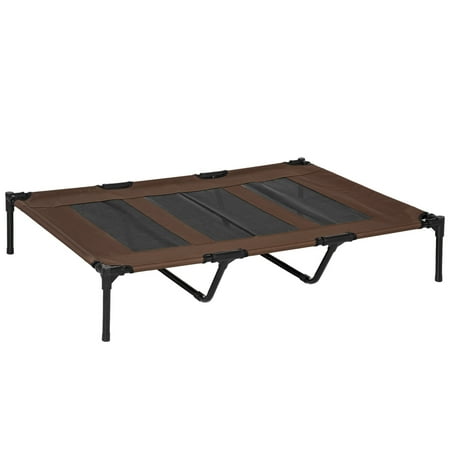 PawHut Elevated Dog Bed 48x36 Metal Frame Breathable Mesh Indoor/Outdoor Carry Bag