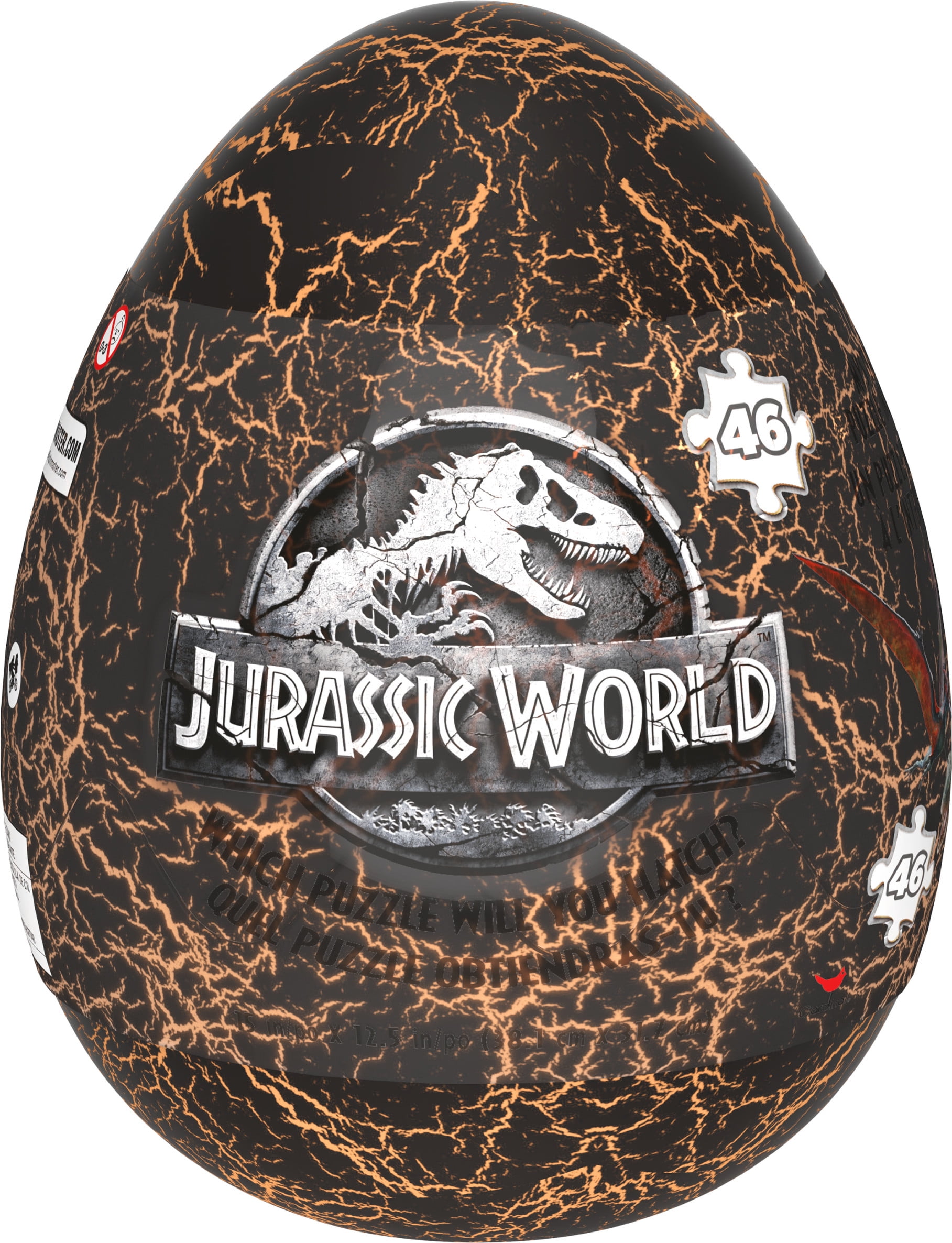 Jurassic World, 46-Piece Mystery Dinosaur Jigsaw Puzzle, for Ages 4+