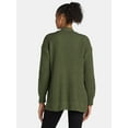 thumbnail image 4 of Time and True Women's Open Front Chenille Cardigan Sweater, Midweight, Sizes XS-XXXL, 4 of 5