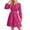 Hot Pink, variant on vdgthytj Womens Fall Dresses Long Sleeve V Neck a Line Hollow out Dress Lace Ruffle Cute Casual Party Dresses
