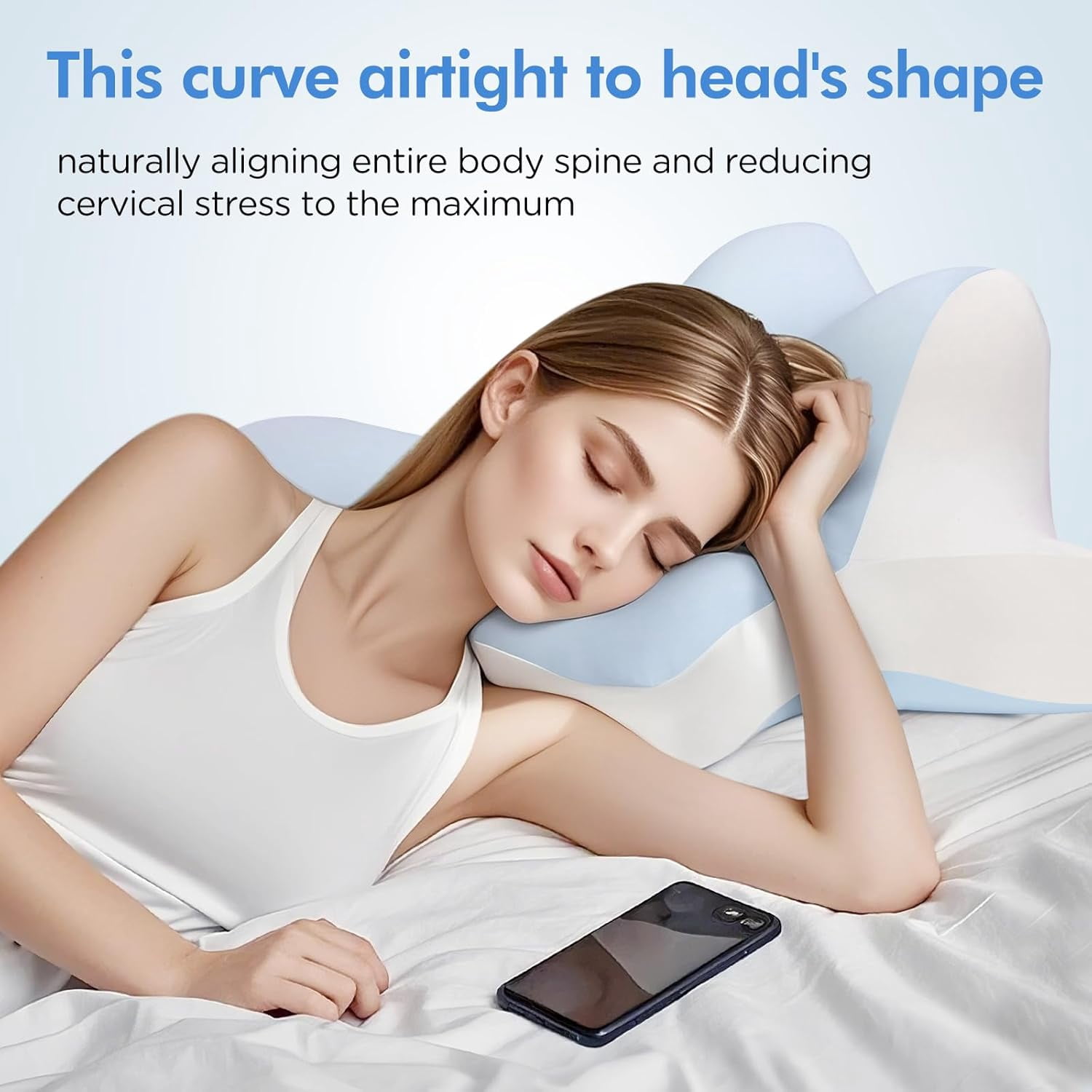 Aorsher Wedge Pillow for Reading and Sleeping, Contour Memory Foam Bed Wedge for Pain Relief, Multi-Use Support Cushion for Snoring, Sitting Up in Bed, Maternity Belly & Prone Position