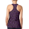 thumbnail image 2 of EDM Yogi Trippy Purple Mandala Juniors Burnout Racerback Tank Top Multi X-LG, 2 of 2
