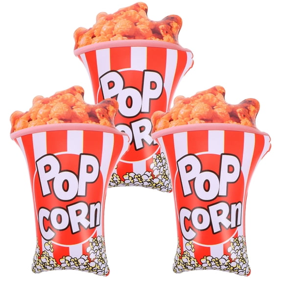 WEUVEB PVC Inflatable Popcorn Multi-Color Movie Theme Party Decoration 3Pcs
