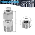 thumbnail image 2 of Uxcell 3/8NPT x 8mm Stainless Steel Compression Tube Fitting with Double Ferrules, 2 of 7