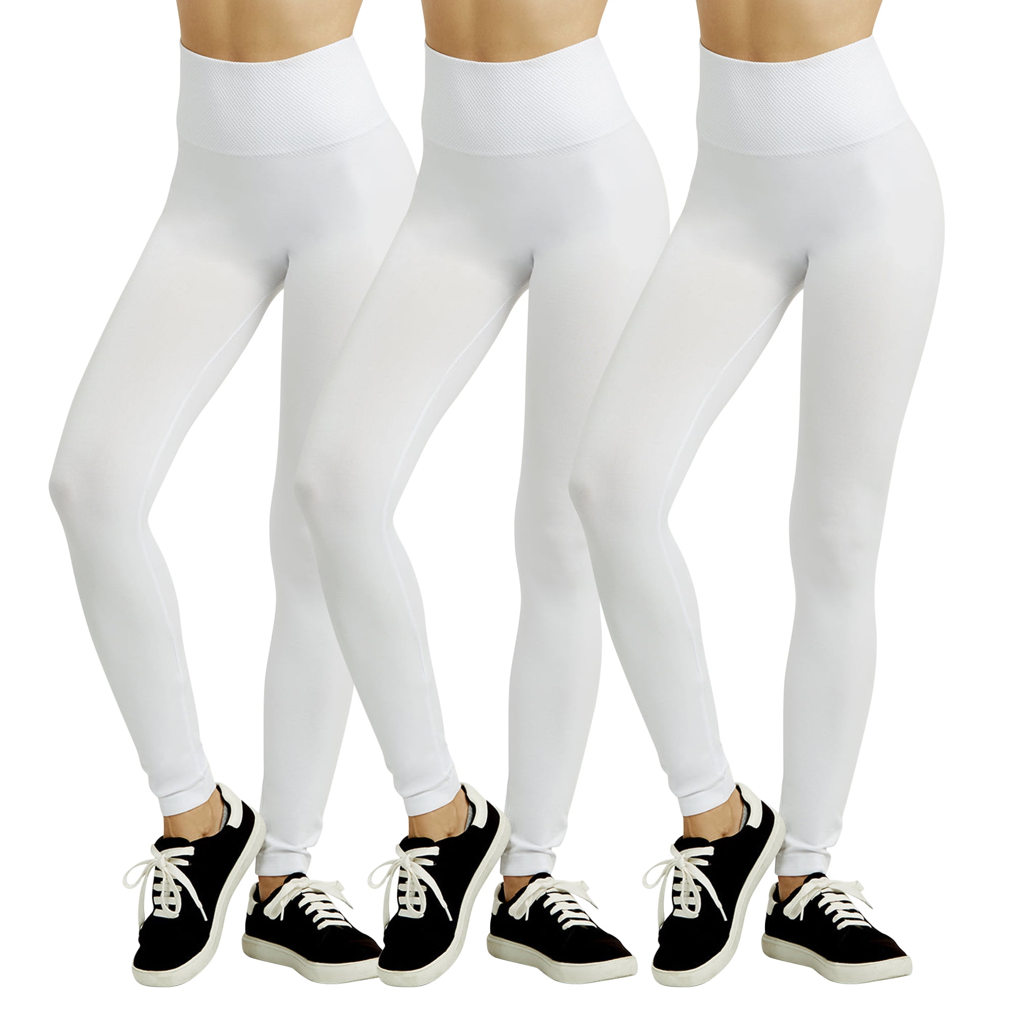 Women & Plus Seamless Extra Wide Banded High Waist Fleece Warm Leggings  (Single & Multi-Packs Available) 