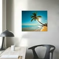 thumbnail image 3 of WERPE  Canvas Wall Art Summer Ocean Waves Prints Coconut Trees Beach Seascape Painting Hawaii Sea Nature Pictures for Living Room Home Office Wall Decor Artwork, 3 of 4
